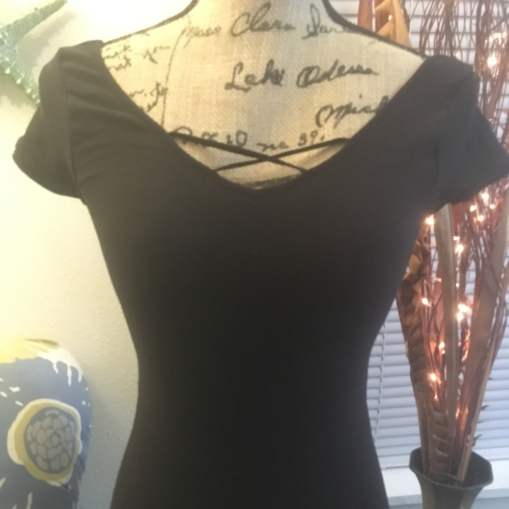 NWT Bebe black shirt top P S petite small